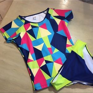 NWOT Roxy 2 Piece Surf Tankini Rashguard Girls 12